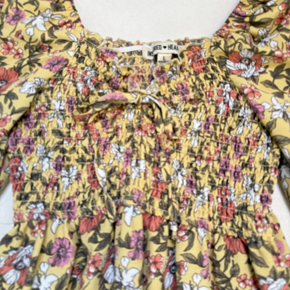Inspired Hearts Boho feminine Long Sleeve Maxi Dress L - Picture 3 of 14
